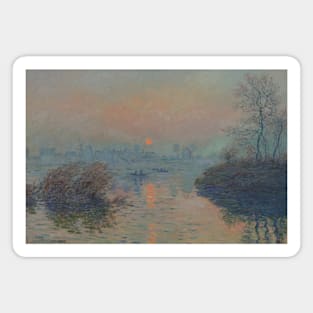 Sunset on the Seine at Lavacourt, Winter Effect by Claude Monet Magnet